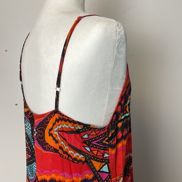 Tangerine & Multi Coloured Maxi Dress - Picture 8 of 12